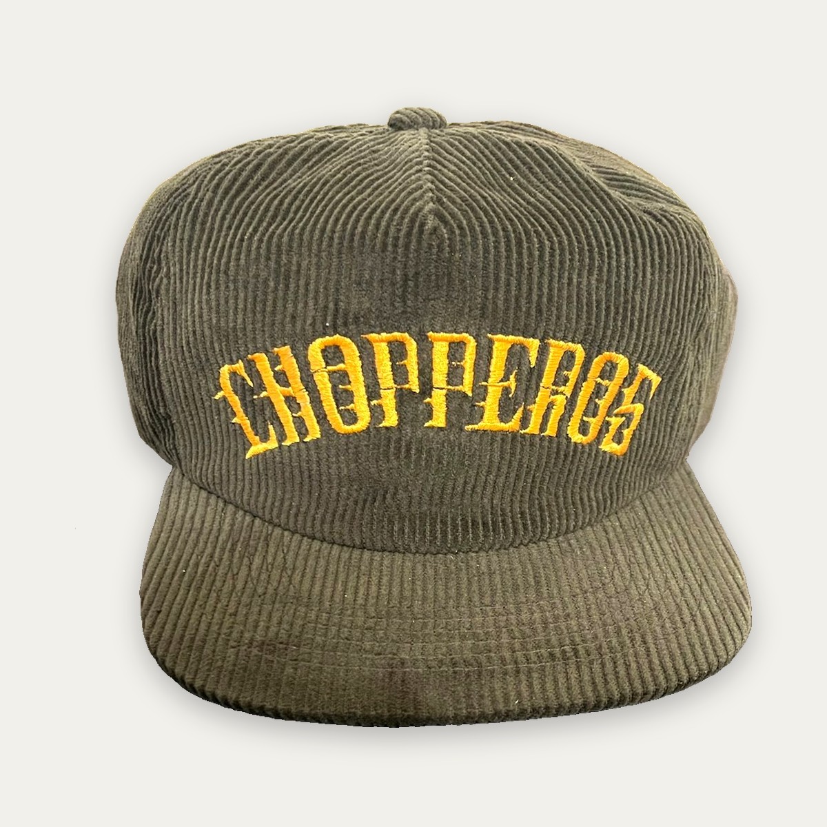 Corduroy Strapback in Forest and Gold