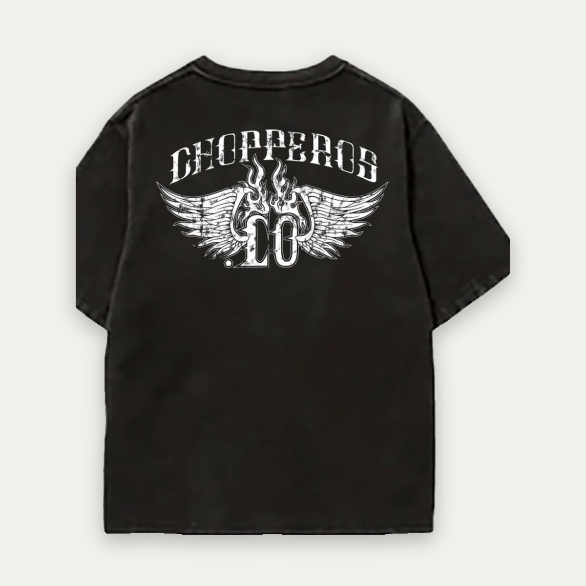 Distressed Winged Flame Tee